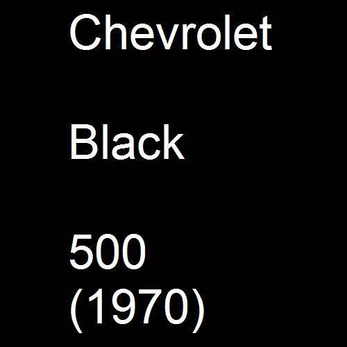 Chevrolet, Black, 500 (1970).